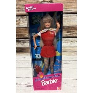 Vintage 1997 Schooltime Fun Barbie Doll Special Edition Mattel 18487 New In Box
